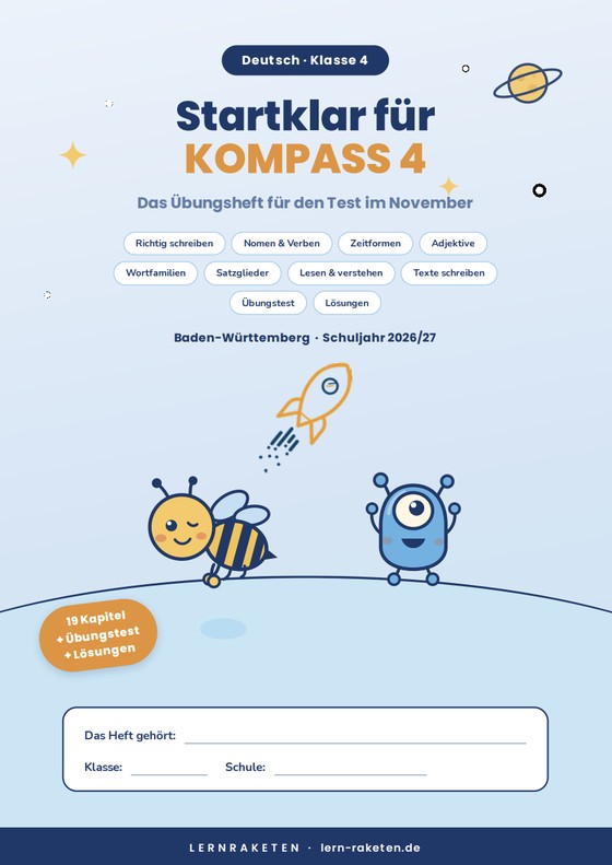 Übungsheft Deutsch: Startklar für KOMPASS 4